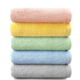 록신 심플컬러무지 세면타월 40수 130g 코마사 호텔수건 5장
