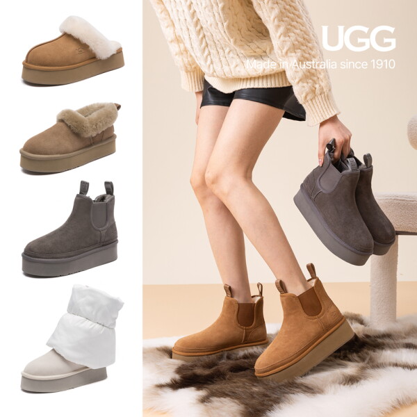 UGG 1910 첼시부츠 플랫폼 키높이 앵클 겨울 방한화