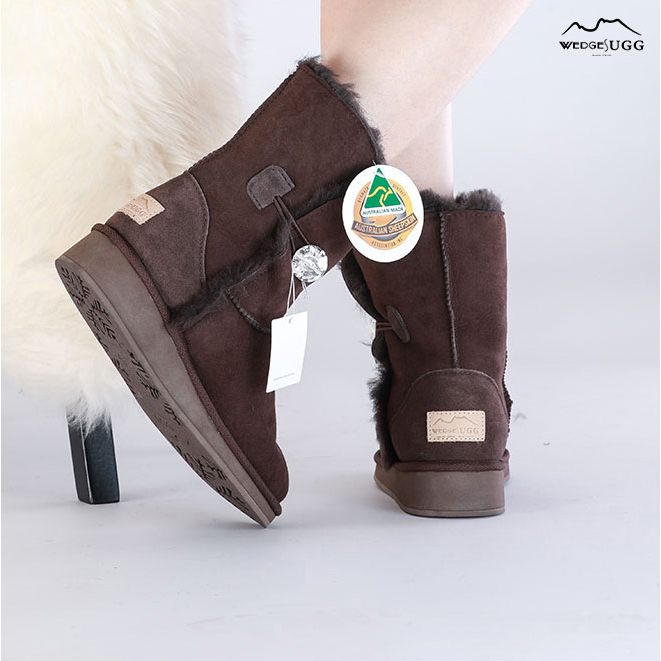 UGG1910 호주 양모 크리스탈 장식 중통부츠