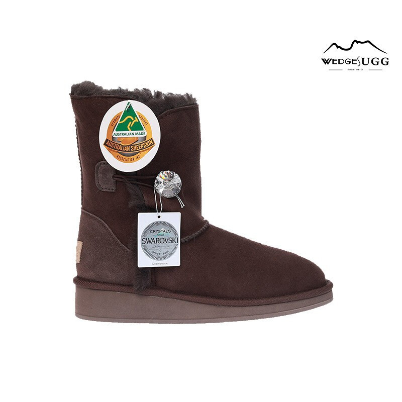 UGG1910 호주 양모 크리스탈 장식 중통부츠